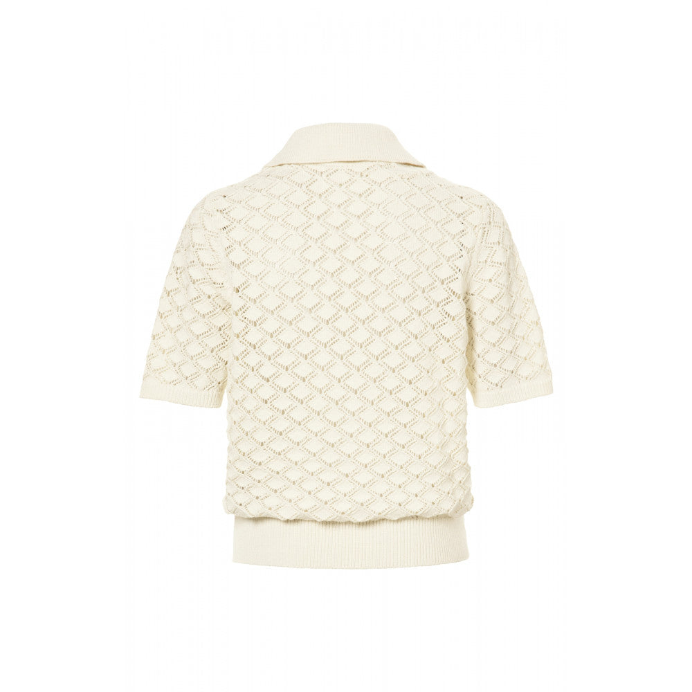 POINTELLE TEXTURED POLO - YAYA