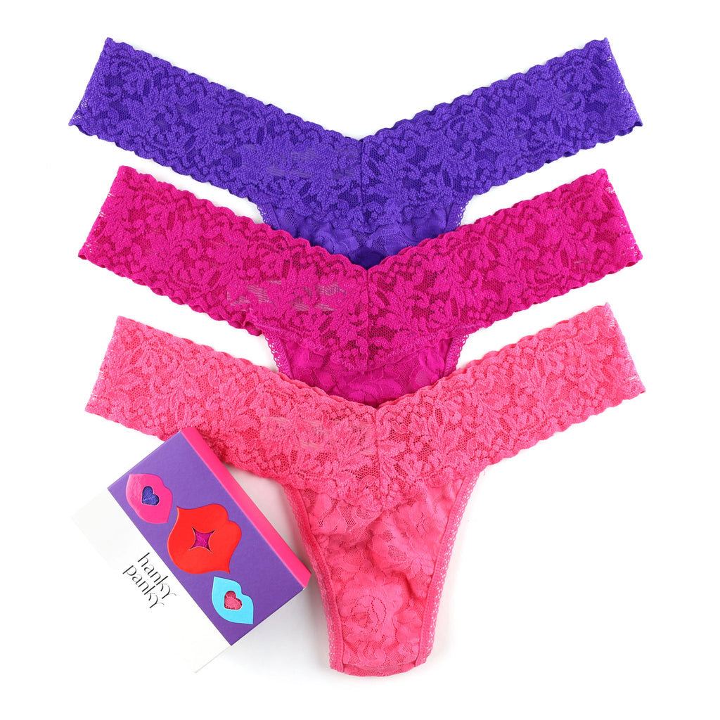 ORIGINAL RISE THONG VALENTINE'S DAY 3 PACK BOX - HANKY PANKY