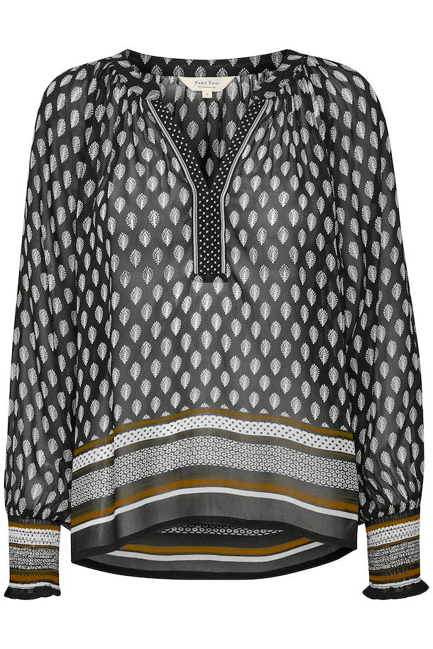 KETTA BLOUSE (BLACK BORDER PRINT) - PART TWO