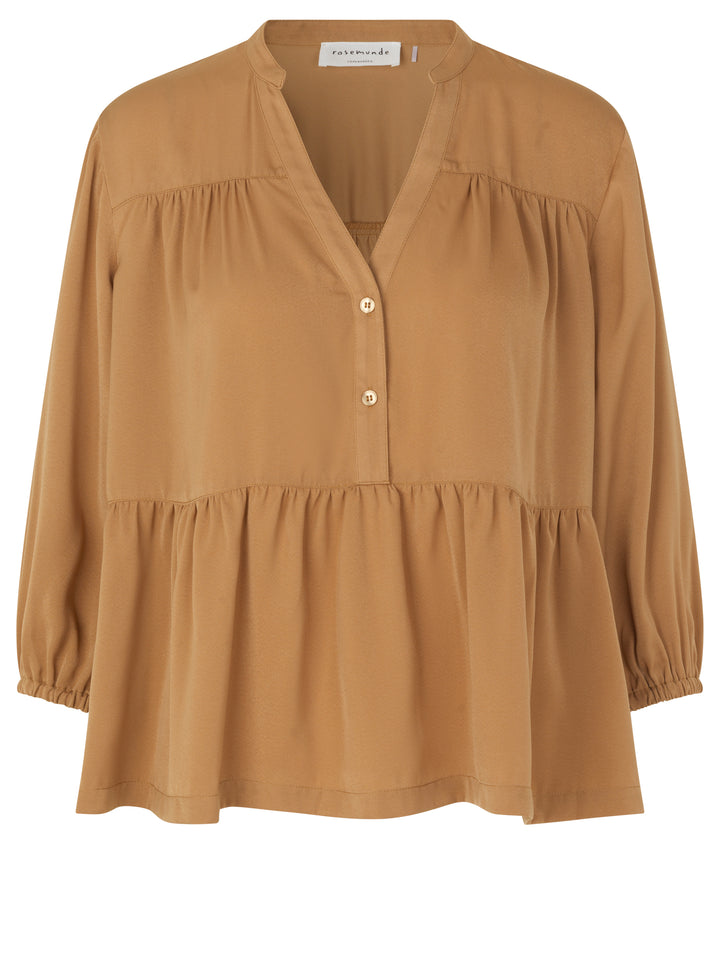 LILLY TIERED BLOUSE (ALMOND) - ROSEMUNDE