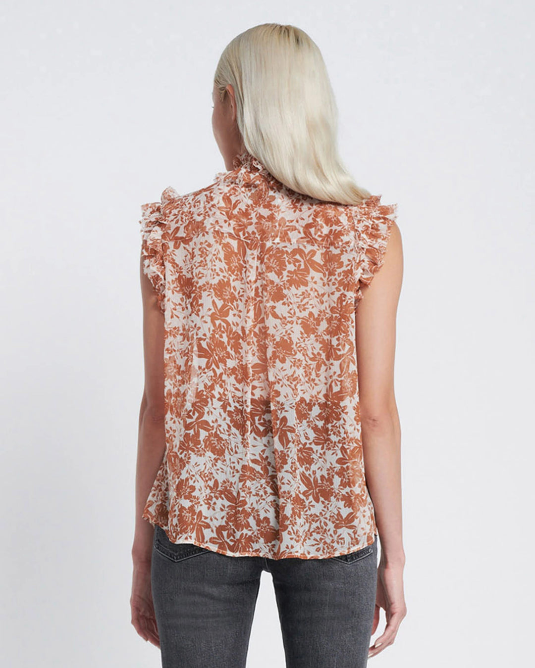 SLEEVELESS RUFFLE TOP - 7 FOR ALL MANKIND