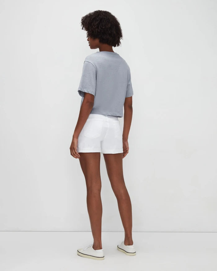 RELAXED MID ROLL SHORT (BROKEN TWILL WHITE) - 7 FOR ALL MANKIND