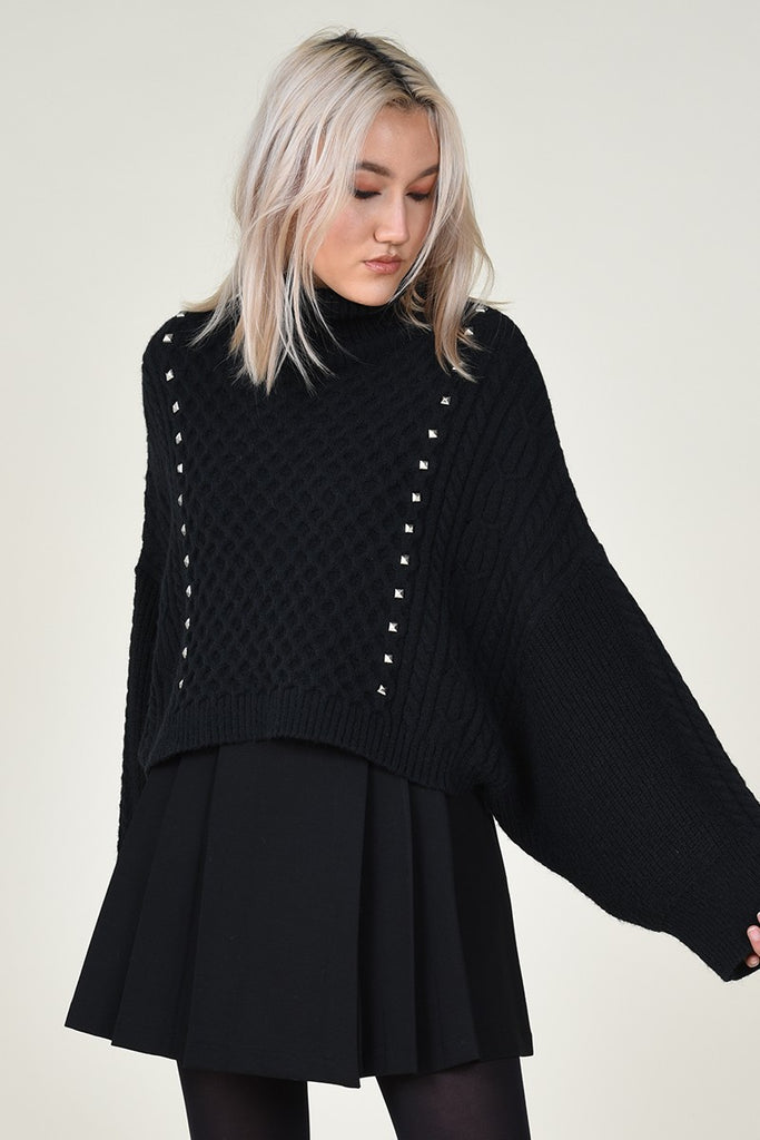 EMBELLISHED TURTLENECK - MOLLY BRACKEN