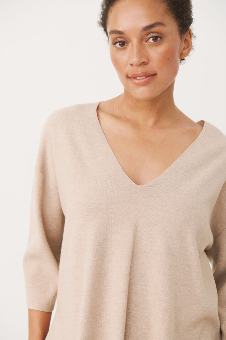KENNY KNITTED PULLOVER (NATURAL MELANGE) - PART TWO