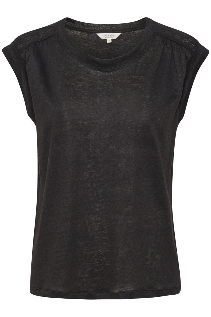 PETRY LINEN TEE (BLACK) - PART TWO