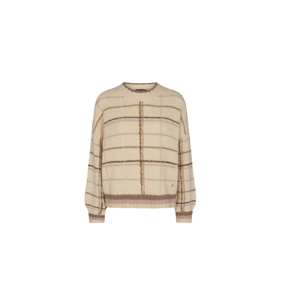 SASHA CHECK KNIT SWEATER - MOS MOSH