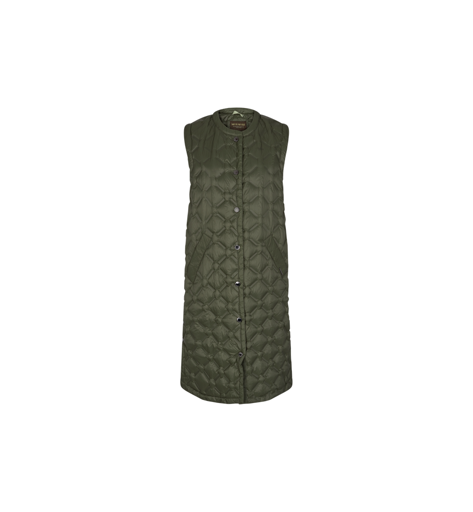 ELVINA QUILTED DOWN VEST (GRAPE LEAF) - MOS MOSH