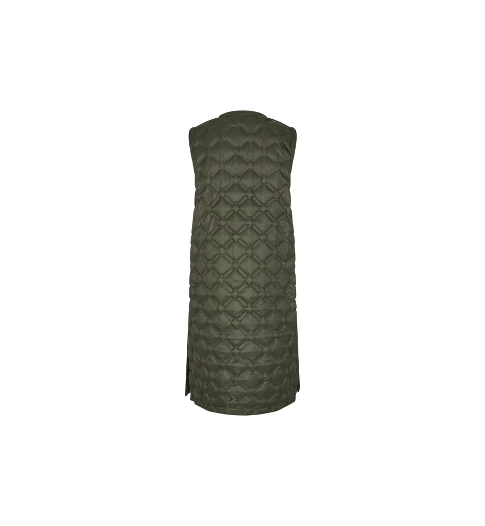 ELVINA QUILTED DOWN VEST (GRAPE LEAF) - MOS MOSH
