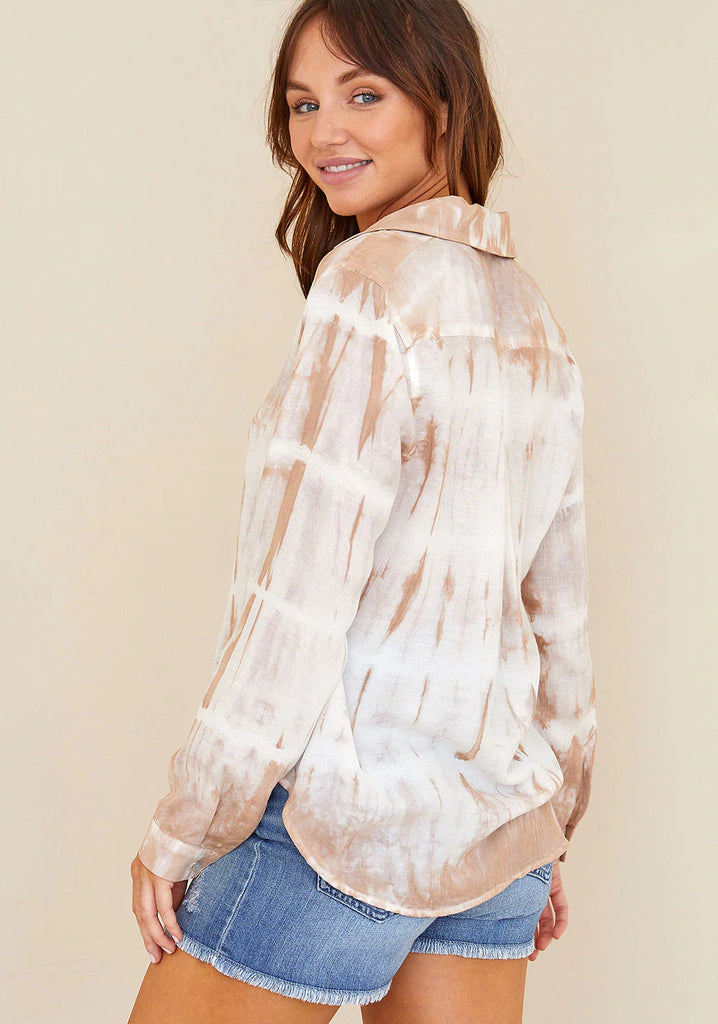 BUTTON DOWN SHIRT (MOJAVE SAND) - BELLA DAHL
