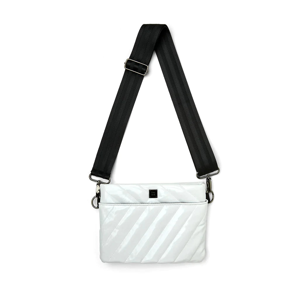 DIAGONAL 2.0 BUM BAG (WHITE PATENT) - THINK ROYLN