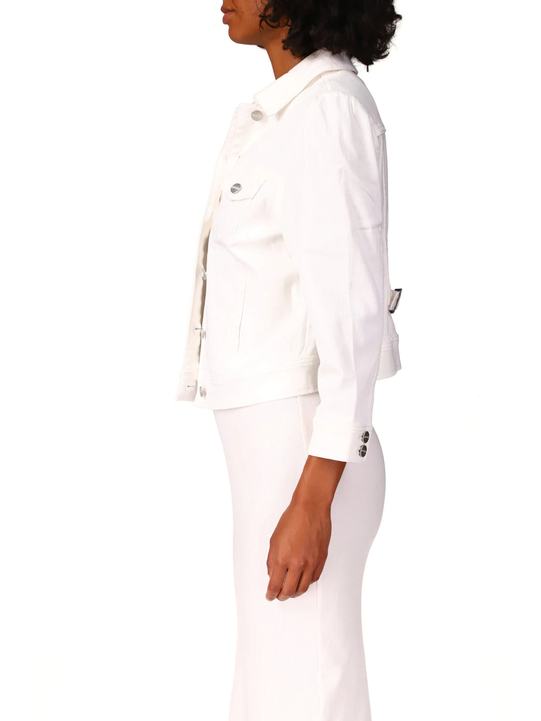 SASSY FITTED JEAN JACKET (WHITE) - SANCTUARY