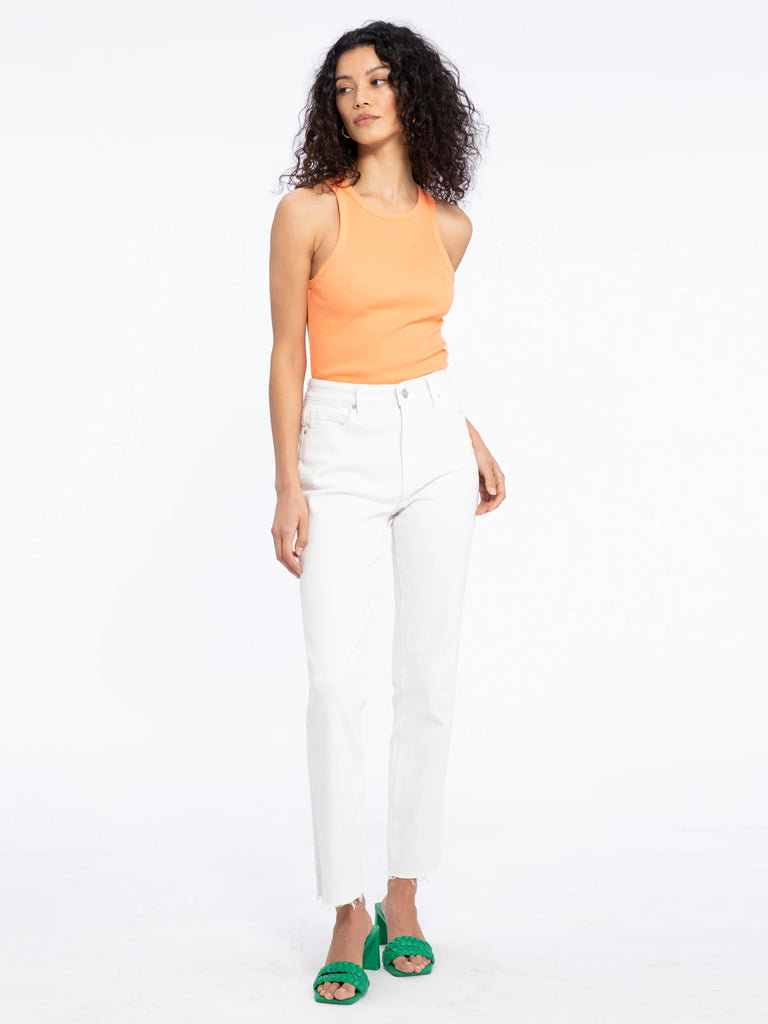 HIGH RISE GOOD VIBES CROP (BRILLIANT WHITE) - SANCTUARY