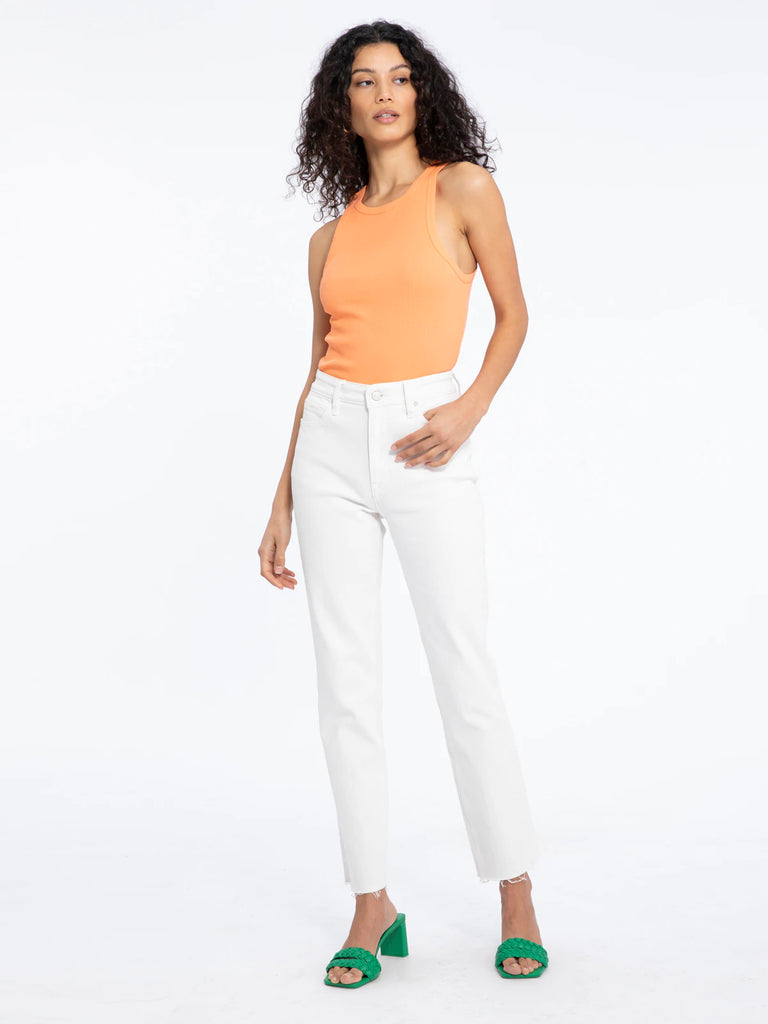 HIGH RISE GOOD VIBES CROP (BRILLIANT WHITE) - SANCTUARY
