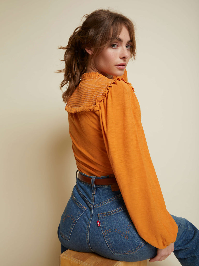 DOLLY SMOCKED LONG SLEEVE - NATION