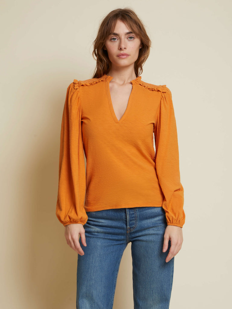 DOLLY SMOCKED LONG SLEEVE - NATION