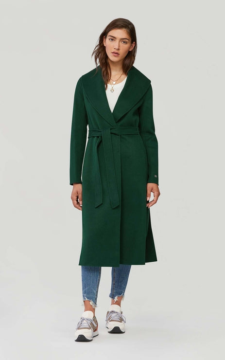 ELEONORE BELTED WOOL COAT (JUNIPER) - SOIA & KYO