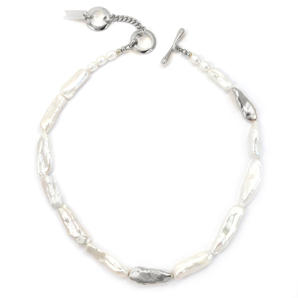 ELLE PEARL COLLAR (SILVER) -  BIKO
