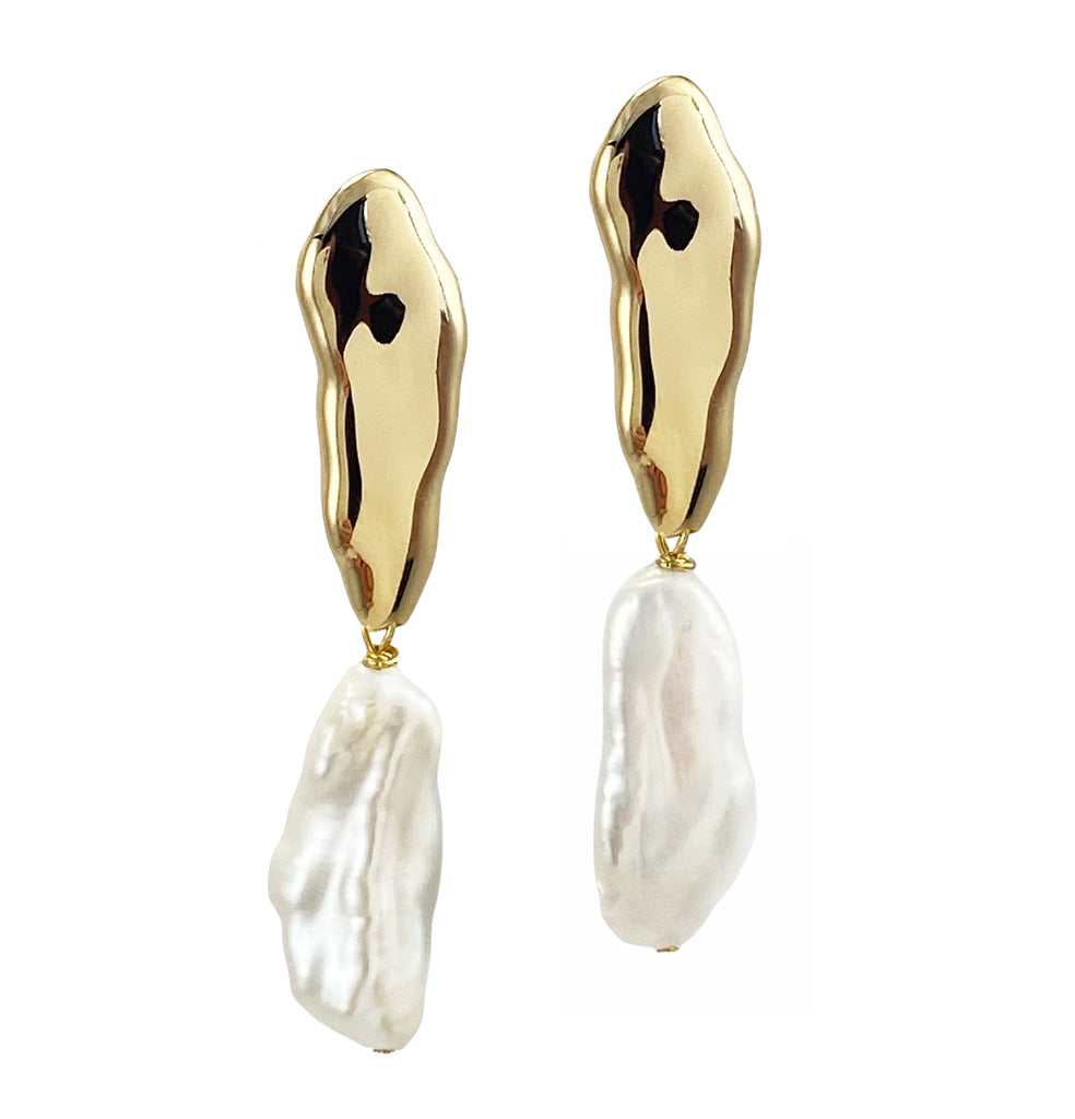 ELLE PEARL DROPS (GOLD) - BIKO