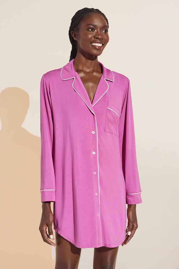 GISELE PRINTED SLEEPSHIRT (ITALIAN ROSE/IVORY) - EBERJEY