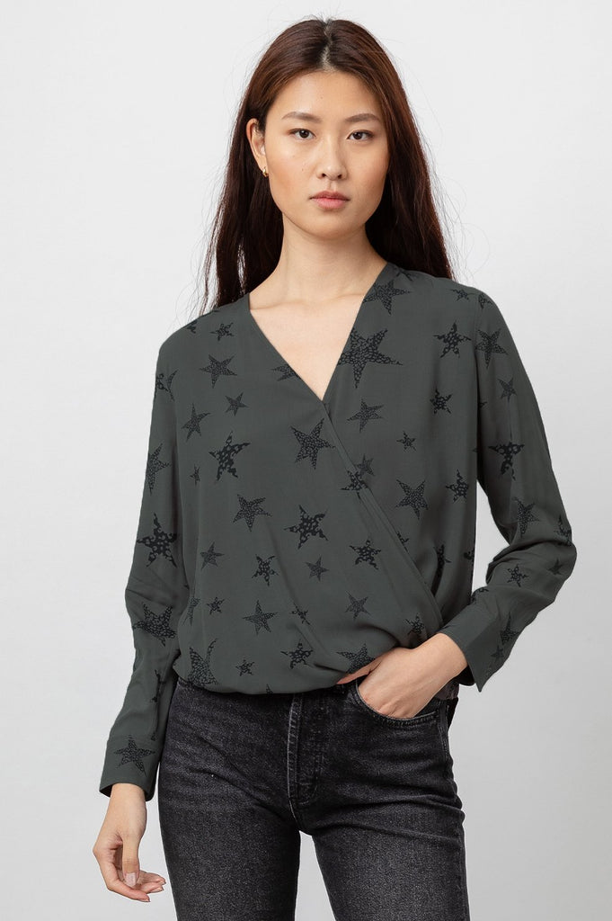 HILLARY BLOUSE (CHEETAH STARS) - RAILS
