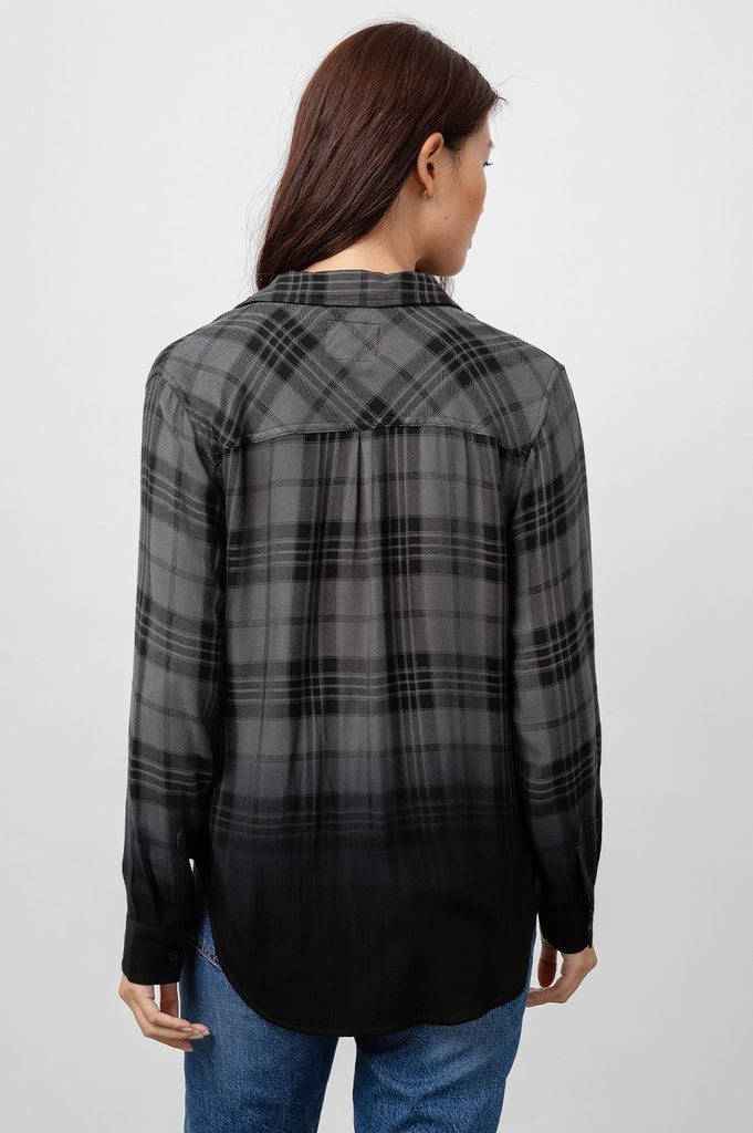 HUNTER PLAID SHIRT (CHARCOAL DIP DYE) - RAILS
