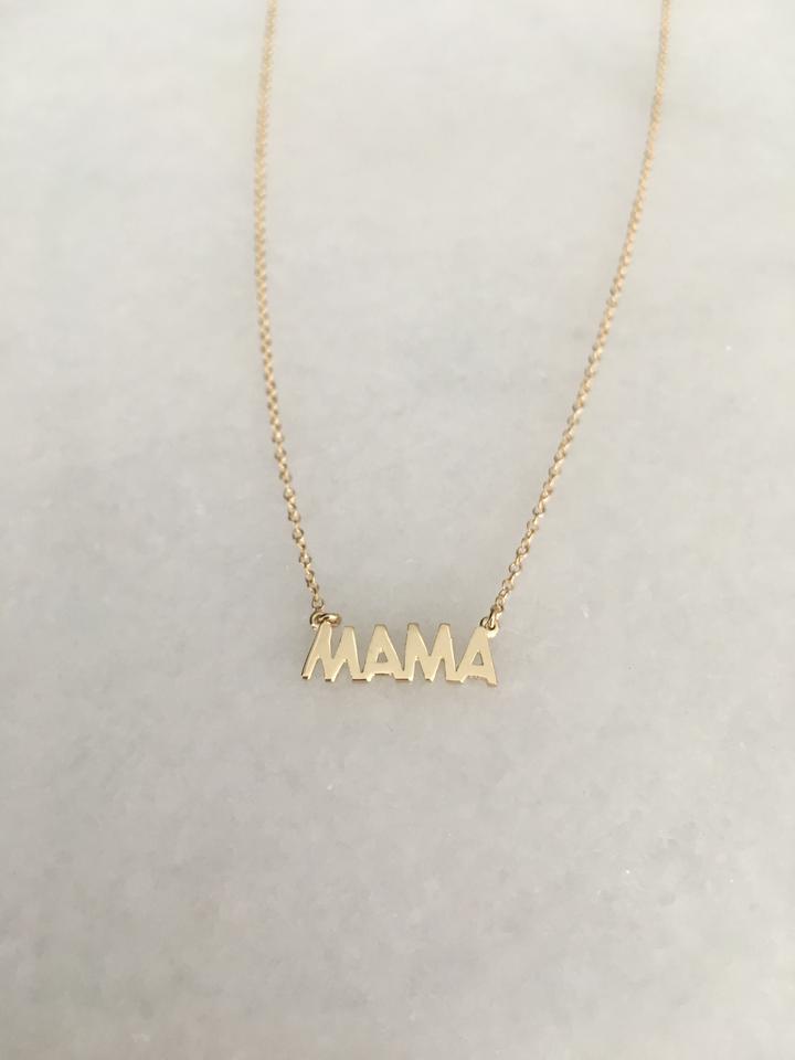 SOLID GOLD 'MAMA' NECKLACE - RIGHT HAND GAL