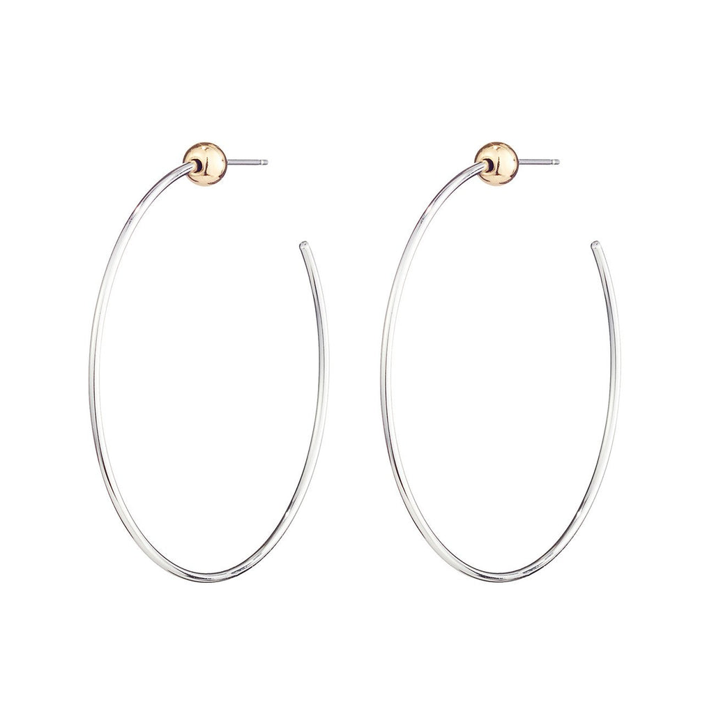SMALL ICON HOOPS (RHODIUM) - JENNY BIRD