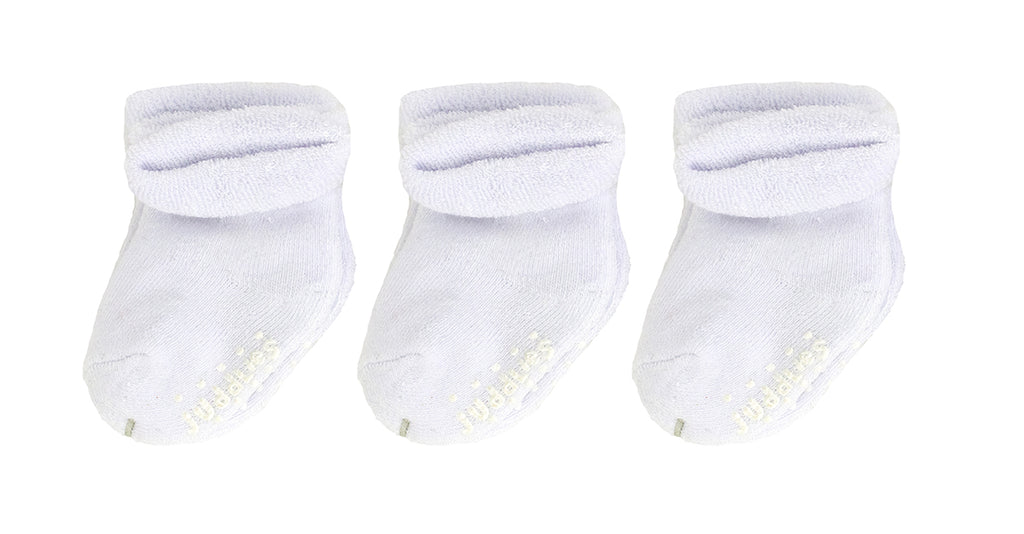 6 PACK INFANT SOCKS (WHITE) - JUDDLIES