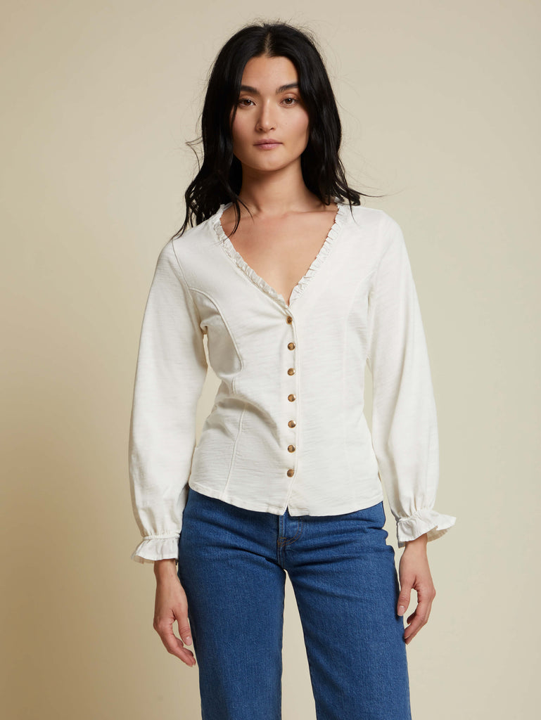 LEANDRA BUTTON UP TOP - NATION