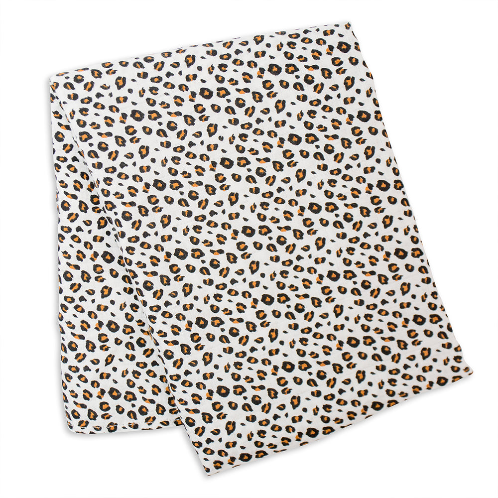 MODERN BAMBOO COTTON SWADDLE BLANKET (LEOPARD) - LULUJO
