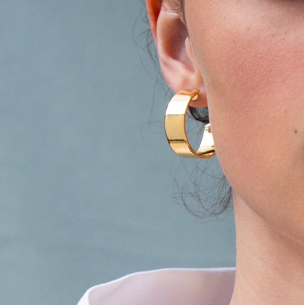 SMALL LIBERTY HOOPS (GOLD) - BIKO