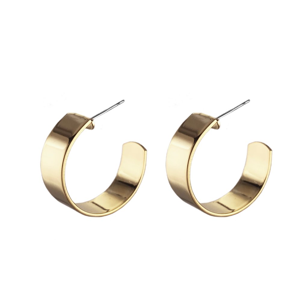 SMALL LIBERTY HOOPS (GOLD) - BIKO