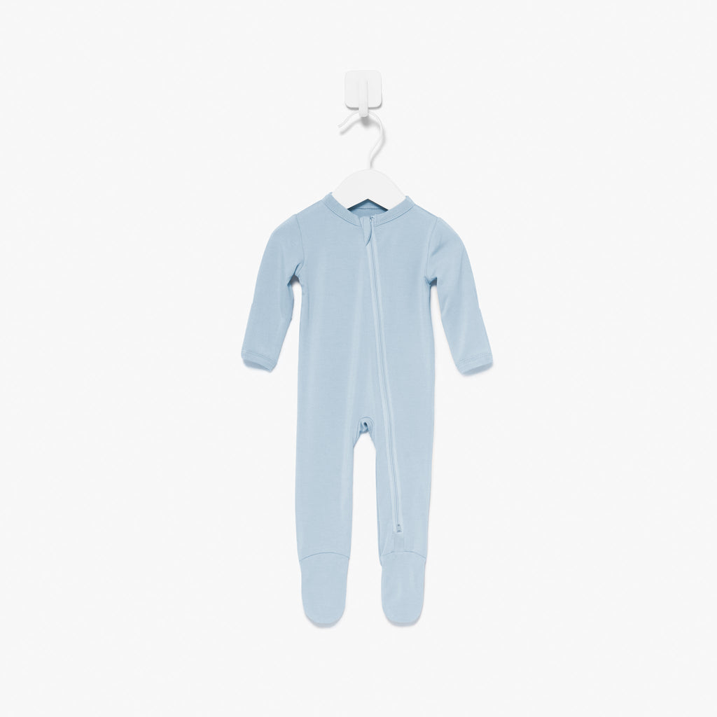 ZIP FOOTED SLEEPER (POWDER) - LUNA CAY