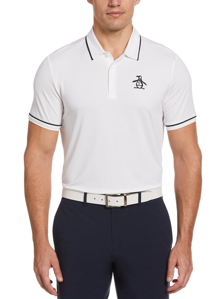 HERITAGE PIPED POLO (WHITE) - PENGUIN