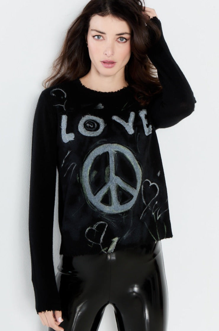 PEACE AND LOVE CASHMERE SWEATER - LISA TODD
