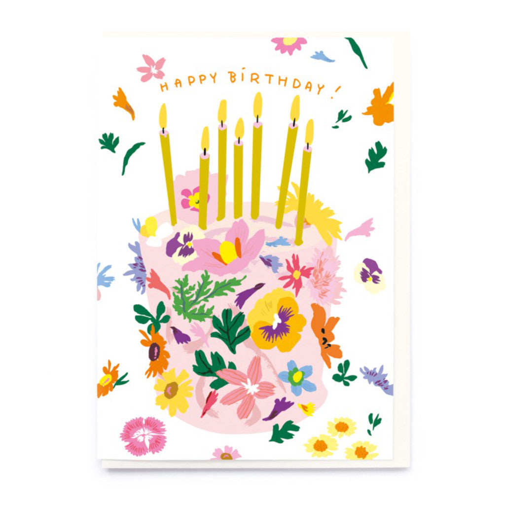 FLORAL BIRTHDAY CAKE - PAPER E. CLIPS