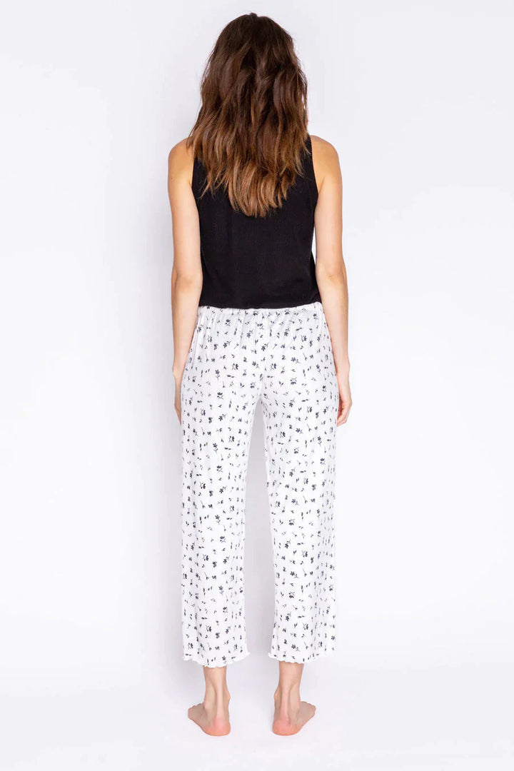 AROUND THE EDGES FLORAL CROPPED PANT - PJ SALVAGE
