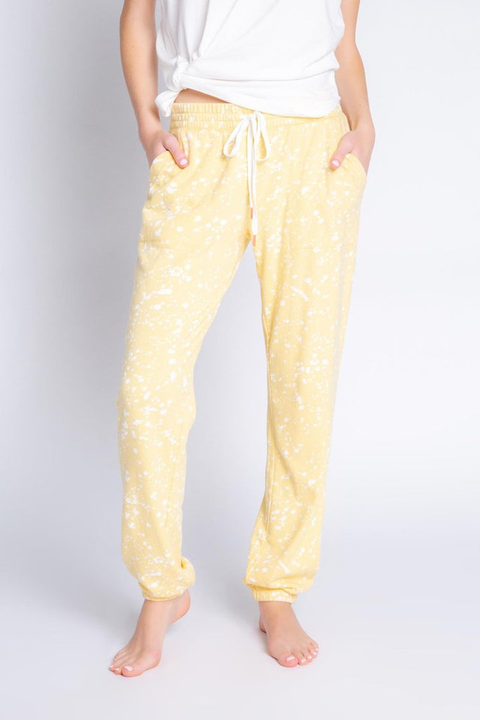 FLICK OF A BRUSH BANDED PANT (SUNSHINE) - PJ SALVAGE