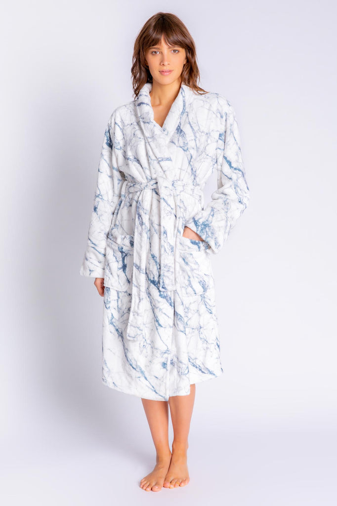 LUXE PLUSH MARBLE ROBE - PJ SALVAGE