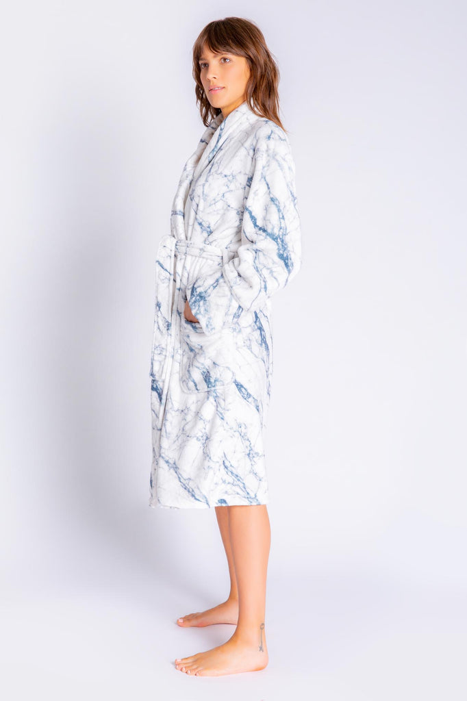 LUXE PLUSH MARBLE ROBE - PJ SALVAGE