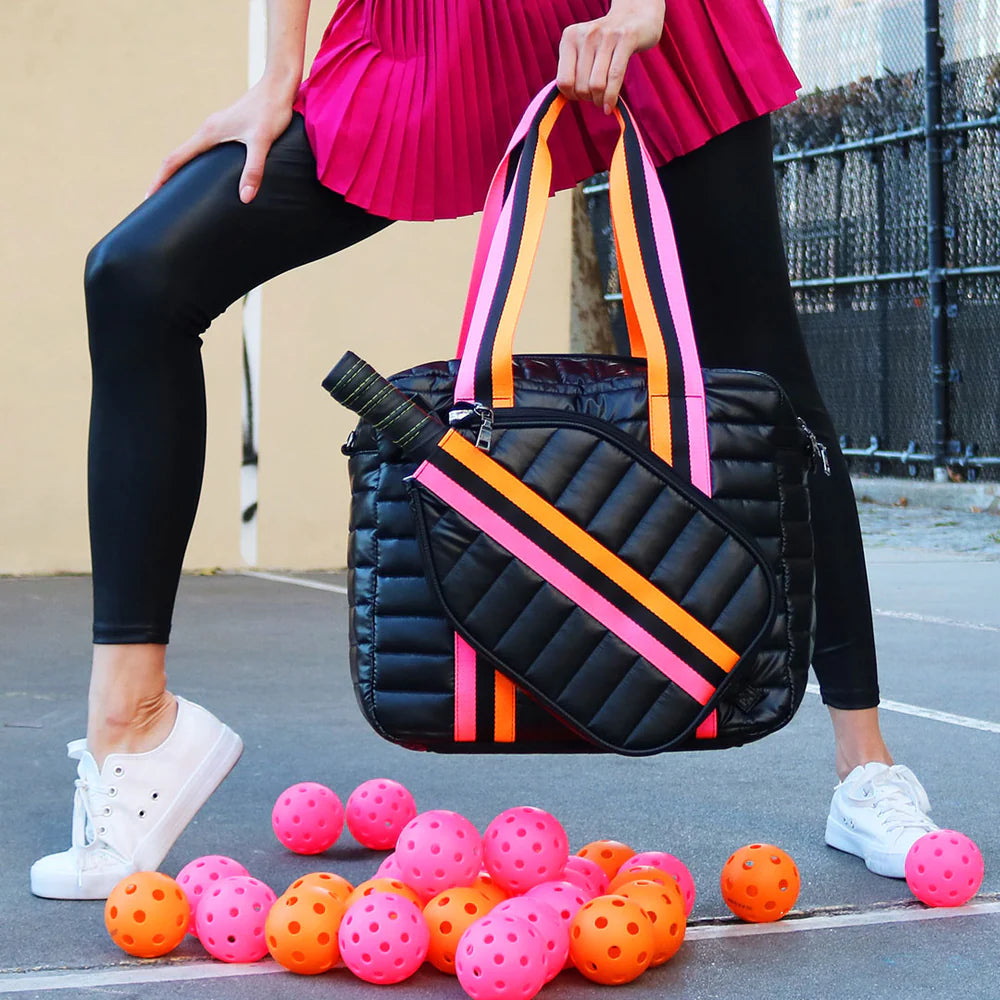 SPORTY SPICE PICKLEBALL BAG (PEARL BLACK) - THINK ROYLN