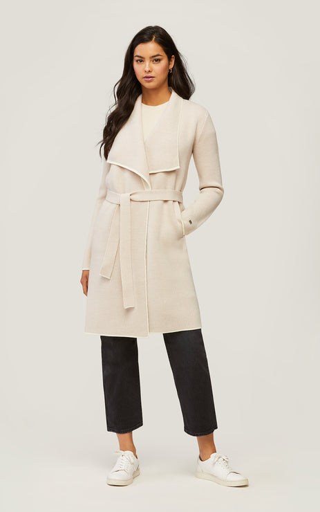 STELLA KNIT COATIGAN WITH BELT - SOIA & KYO