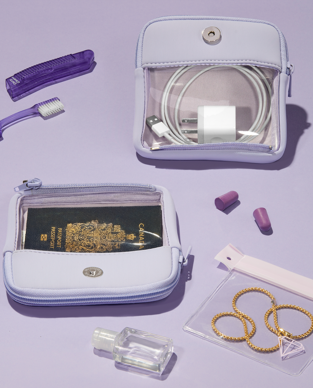 MUST HAVE DETACHABLE POUCHES (LILAC) - MY TAGALONGS