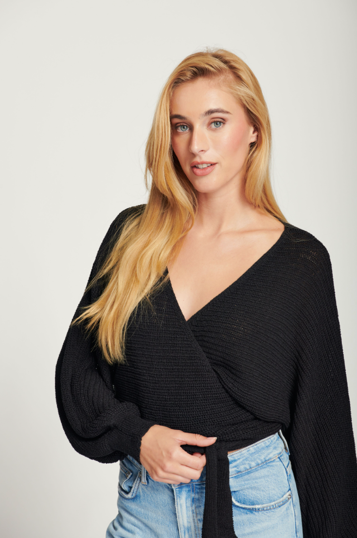 DOLLY WRAP SWEATER - LINE