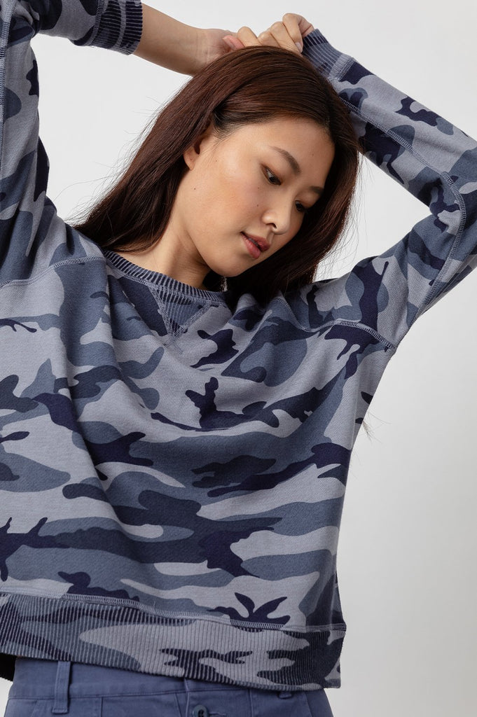 THEO SWEATSHIRT (INDIGO CAMO) - RAILS