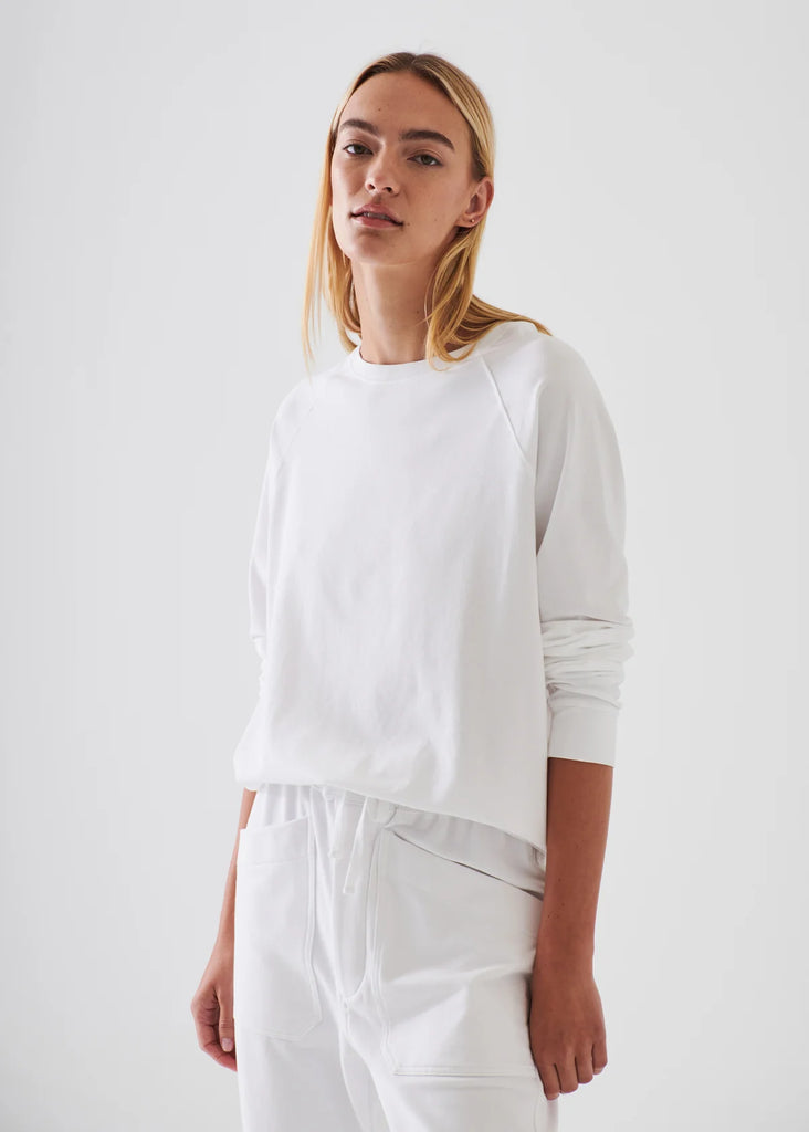 PIMA COTTON OVERSIZED SWEATSHIRT (WHITE) - PATRICK ASSARAF