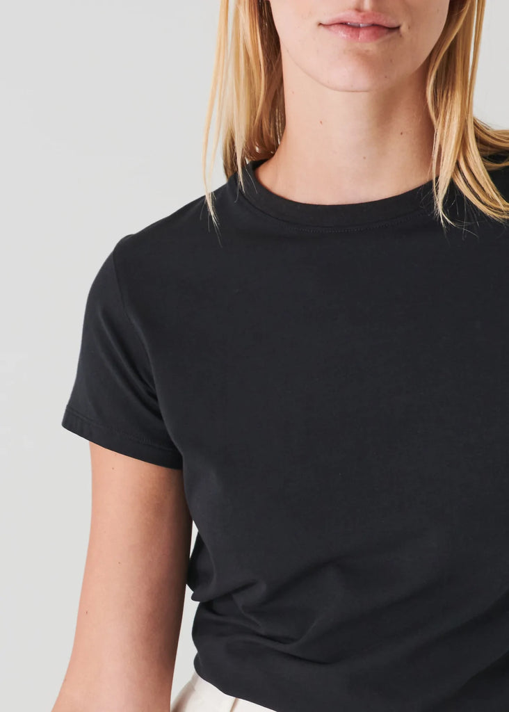 PIMA COTTON STRETCH SLIM T-SHIRT (BLACK) - PATRICK ASSARAF