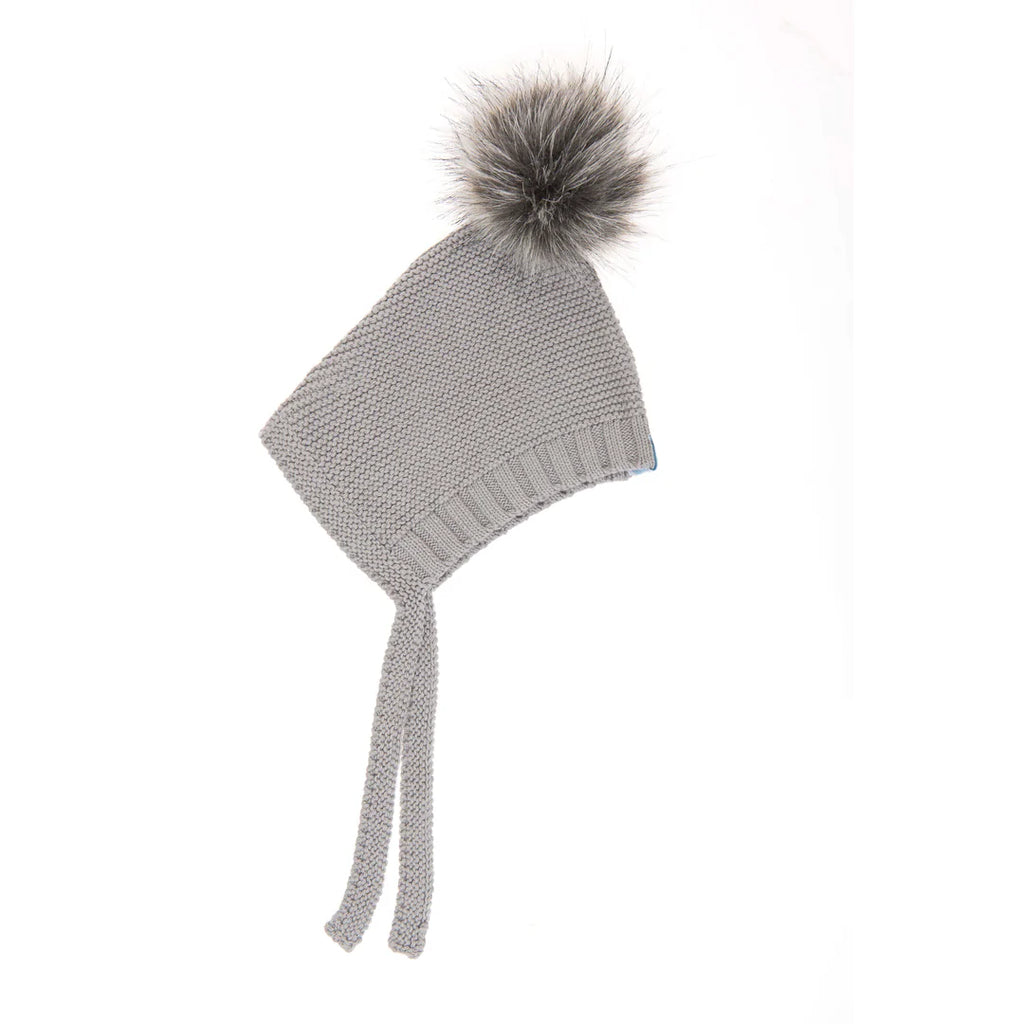 POM POM HAT (GREY) - BEBA BEAN