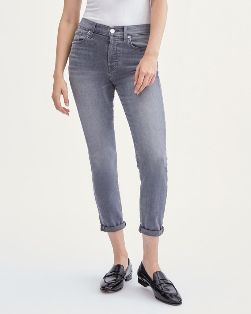 LUXE VINTAGE JOSEFINA BOYFRIEND SKINNY (CHER GREY) - 7 FOR ALL MANKIND
