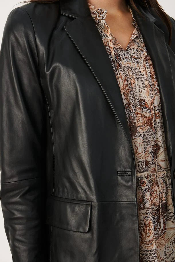 ROXANNA LEATHER BLAZER - PART TWO